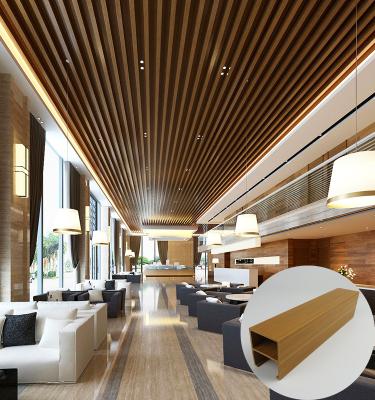 China Artistic Anti Corrosive Wood Texture WPC Ceilings Decorative Waterproof Interior Roof Decoration Interior Ceiling Anti Corrosive Exterior for sale