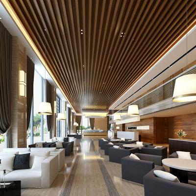 China Artistic Ceilings Eco Interior Decoration Wpc Deck Wood Ceiling Panel for sale