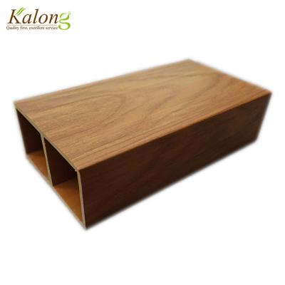 China Exhibition halls hot sale engineered hollow wood wpc timber tube for indoor decoration for sale