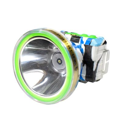 China Camouflage High Bright Waterproof Outdoor Camping Briking LED Lithium Battery Rechargeable Diving Headlight for sale