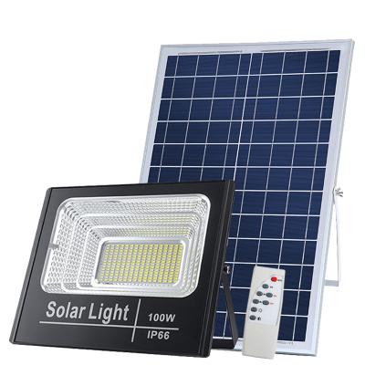 China High Bright Outdoor Solar Panel Rechargeable Lamp Outdoor Wall Mounted Solar 100w Light for sale