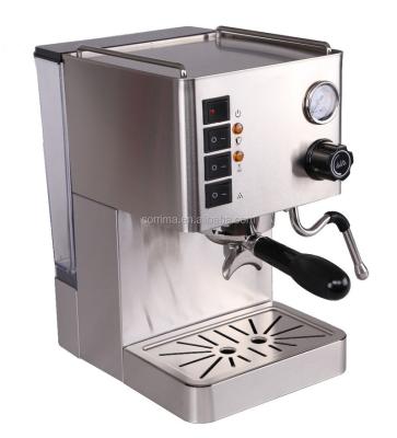 China Stainless Steel Espresso Coffee Maker / Pump Coffee Machine 15 Bar CRM3007A for sale