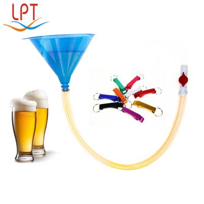 China Beer Drinking For College Parties Custom Length Beer Funnel Drinking Tube , Beer Bongs Set For College Parties for sale