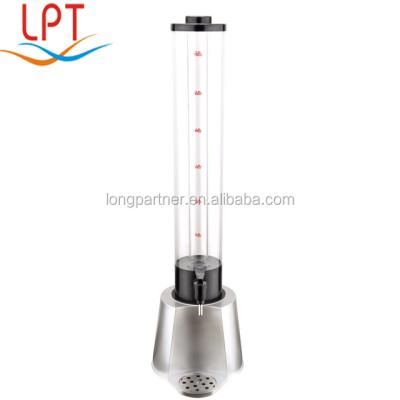 China PC Customize Plastic 3 Liter Beer Tower With Ice Tube for sale