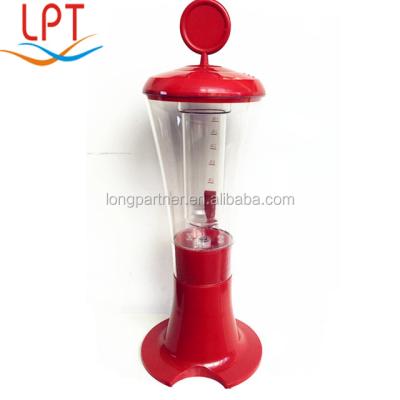 China New Product Sustainable Red Beer Barrel Beer Tower 3 Liters , Type Beer T Tower for sale