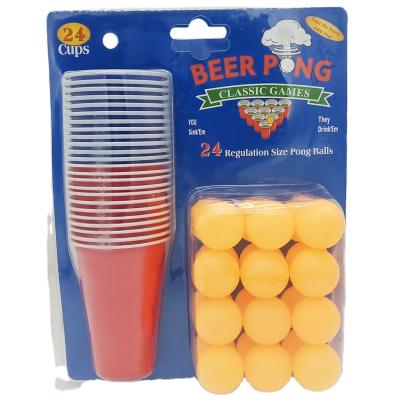 China Popular Indoor Events /Drinking Tool /Party Beer Pong Cups and Balls Sets,Beer Pong Kits for Drinking Game for sale