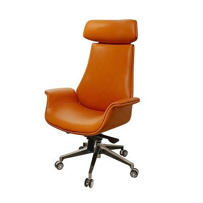 China New Selling Office Furniture High Back PU Leather Metal Base Visitor Hot Adjustable Single Seat Luxury Leather Executive President Office Chair (Size) for sale