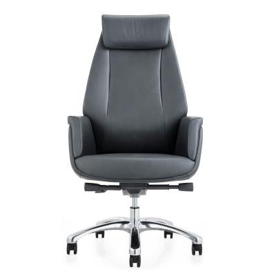 China Oficina Leather Executive Computer Chair (Height) Adjustable Tall Chair Leather Office Desk for sale