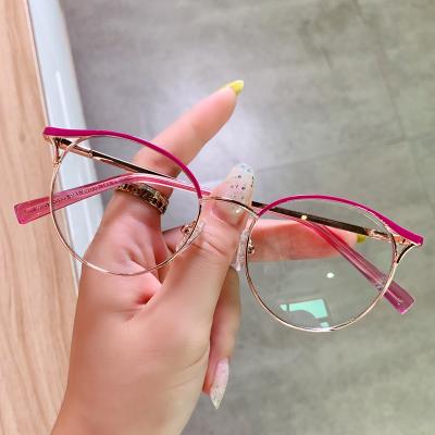 China 2022 Newest Fashion Colorful Design Blockling Women Computer Glasses Cat Eye Glasses Frame Blue Light Glasses For Women WH511 for sale