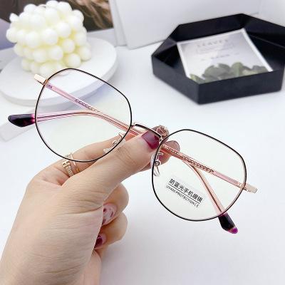 China 2021 newest anti blue light glass titanium fashion blue light blocking optical frames for wholesales H5043 for sale