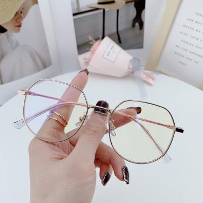 China 2021 newest anti blue light glass titanium fashion blue light blocking optical frames for wholesales WK0853 for sale