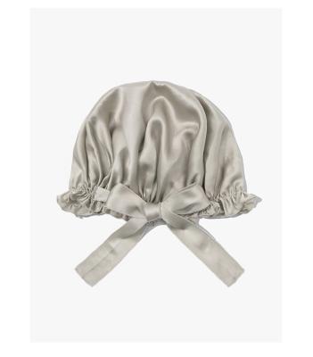 China Protect Luxury Customized Double Layer Sleep Silk Hair Hood Silk Turban With Bondage for sale