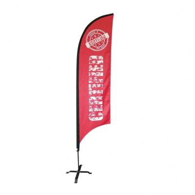 China Hotel And Resort Polyester Feather Flag Beach Flag Full Color Printing Aluminum Flagpole for sale