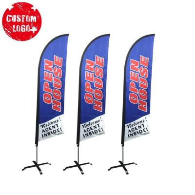 China Fabric printing beach flag wholesale custom beach flag hotel and resort good price for sale