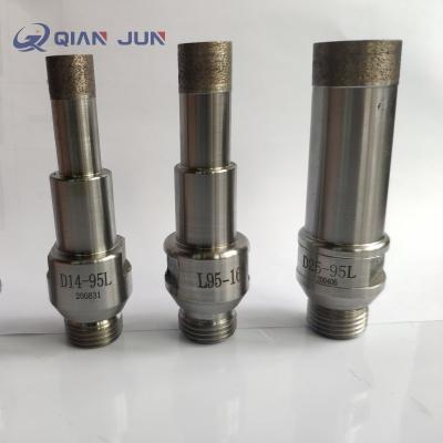 China Threaded Glass diamond core drill bits for glass drilling holes for sale