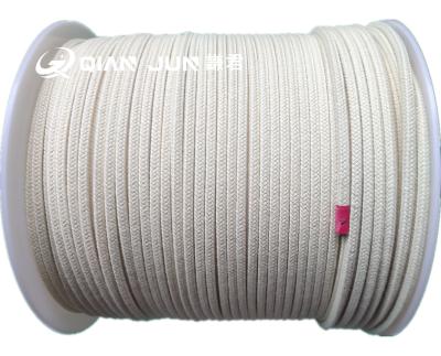 China 5.5*5.5mm Braided Kevlar aramid rope for toughened tempered glass machinery Dupont fiber for sale