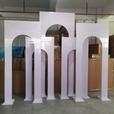 China Newest Design Modern Style Square Arch Wedding Stage Arch Metal Acrylic Backdrop For Wedding for sale