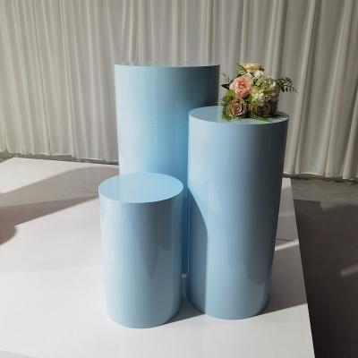 China Durable Acrylic Flower Stand Wedding Centerpieces Toughen Flower Display Glass On Pedestal For Party Decoration for sale