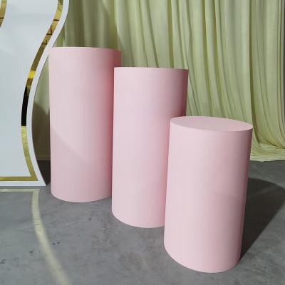 China Durable Acrylic Round Romance Display Stand Customized Wedding Pedestal Stand For Food for sale