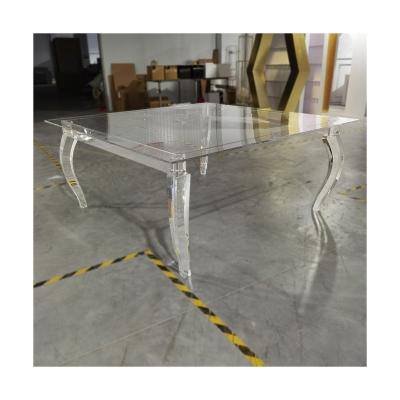 China Hard Modern Simple Home Furniture Table Transparent Coffee Table For Living Room for sale