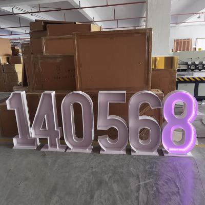 China Unique Romantic Wedding Decoration Led Anniversary Numbers Letters Outdoor Marquee Alphabet Letters Channel Backdrop Free Ideal for sale