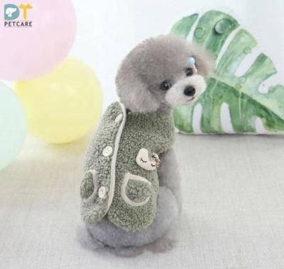 China Autumn And Winter Stocked Cute Velvet Teddy Vest Fashion Dog Clothes for sale