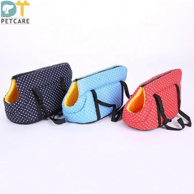 China New Original Stocked Oxford Cloth Folding Portable Pet Bag Shoulder Backpack for sale