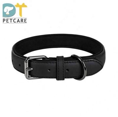 China Padded Pure Leather Collar and Leash Set for sale