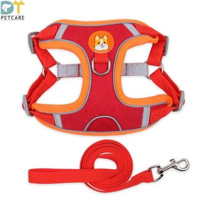 China Hot Sale Stocked The New Reflective Breathable Dog Rope Pet Suede Cat And Dog Harness Leash for sale