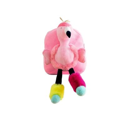 China The Other Plush Flamingo Backpack Student Cute Schoolbag Cartoon Girl Backpack New for sale