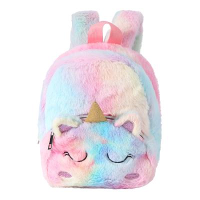 China Wholesale Other Fashion Plush Unicorn Custom Colorful Travel School Bag Girl School Bag Backpack For Kids Cute Cartoon Rucksack for sale