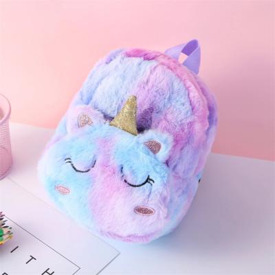 China RTS Other Plush Unicorn Colorful Travel School Bag In Running Fashion Girl School Bag Backpack For Kids Cute Cartoon Rucksack for sale