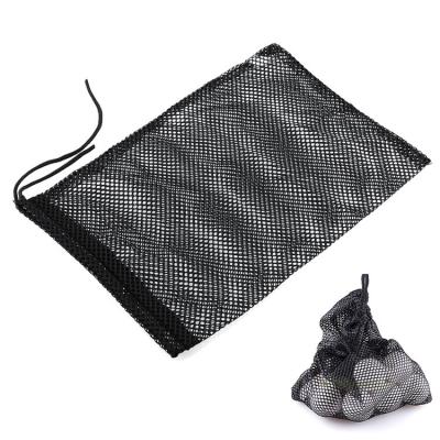 China Durable Custom Polyester Mesh Small Golf Mesh Drawstring Bag Dustproof Storage Mesh Drawstring Bag for sale