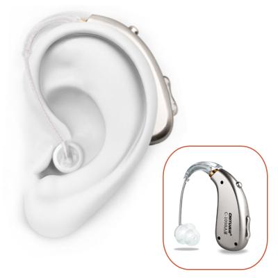 China Elderly Care Comfortable BTE Digital Hearing Aids for the deaf 45*16*8mm for sale