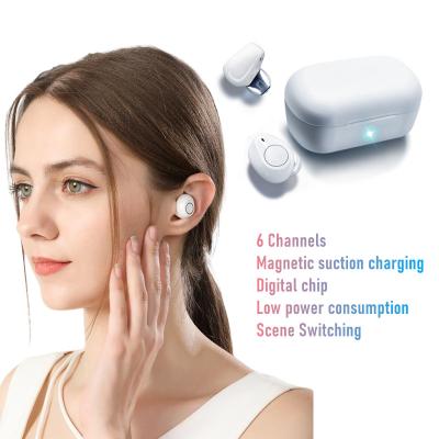 China 6 Channels Hearing Aids Rechargeable Mini Digital Deaf-Aid for Deafness Elderly Noise Reduce Sound Amplifier Supply Factory PX2M for sale