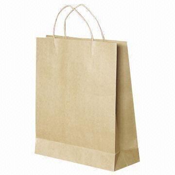 China 100% Recyclable Kraft Paper Shopping Bags for Apparel Coat Shoes for sale