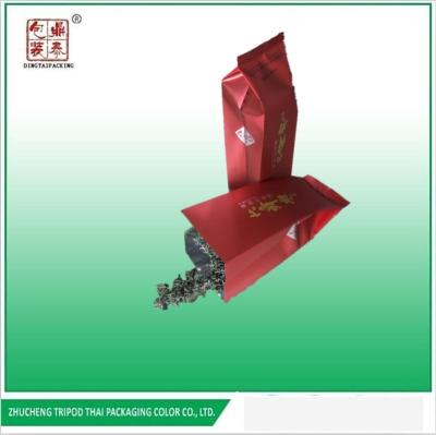 China Laminated vmpet foil material side gusset tea packaging bag for sale