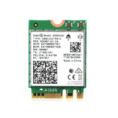 China LAPTOP 802.11ac Intel 9260 WiFi Network Card Dual Band 9260NGW 9260AC NGFF M.2 BT 5.0 Wlan Wireless Adapter for sale