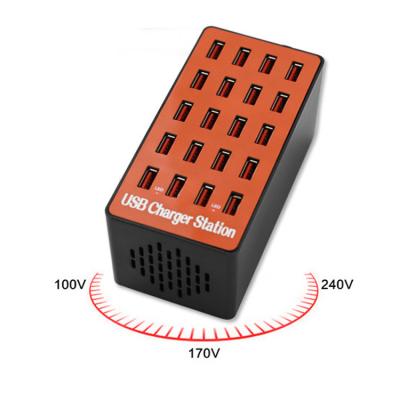 China Mobile Phone 20 Port USB Charger Station Fast Mobile USB Charging 5V2.4A 80W 18A Charging for sale