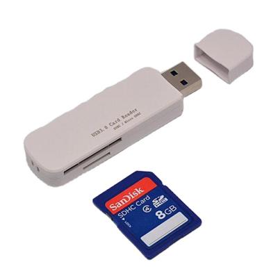 China USB 3.0 Card Reader Support SD TF Card Reader Plastic Smart Card Reader for sale