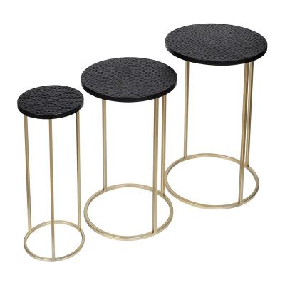 China Modern Indoor Metal Plant Stand Set Round Garden Flower Pot Rack Display Stand for sale