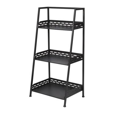 China Multifunctional Multi-functional Household Room Position Ladder Storage Shelf 3 Layer Towel Rack for sale