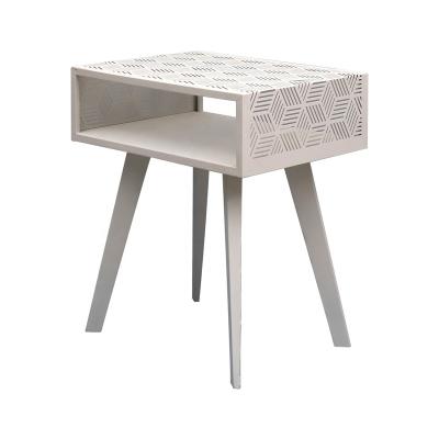 China Contemporary Furniture Metal Small Coffee Table Side White With Storage Home Decor Bedside for sale