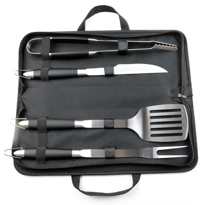 China High Quality Easily Cleaned Stainless Steel 4piece BBQ Tool Kit for sale