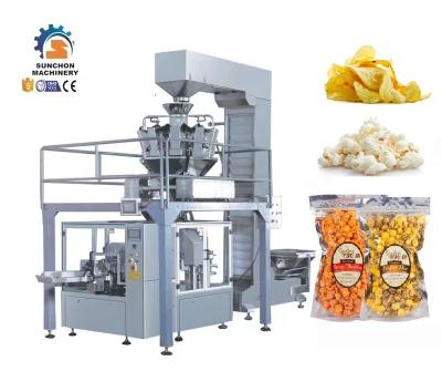 China Food Best Price Doypack Packing Machine Potato Chips Foods Snacks Packing Packaging Popcorn 3kg Factory for sale