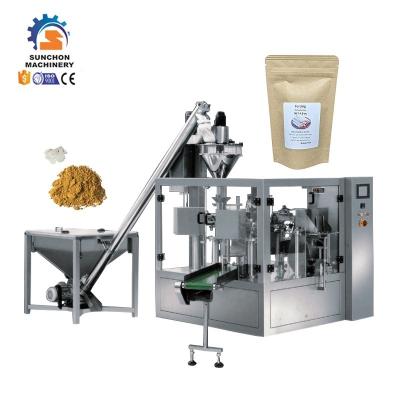 China Multifunctional Automatic Food Poria Powder Premade Bag Filling Doypack Packing Machine for sale