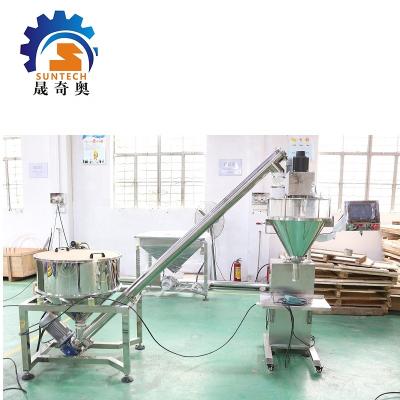 China Food coffee powder /samp powder auger filling machine with working platform and touch screen for sale