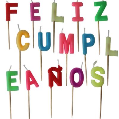 China Flame the 15 piece cumpleanos de feliz alphabet birthday candle for sale