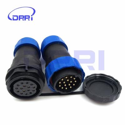 China SD28TP-ZM Automotive Pair Waterproof 16Pin 28mm Male Female Connector Plug And Socket for sale