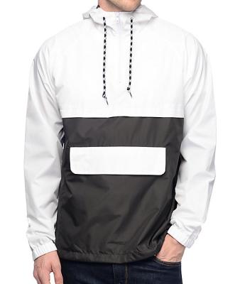 China Sustainable High Quality Custom Logo Plus Size White Anorak Mens Anorak Jacket For Men for sale